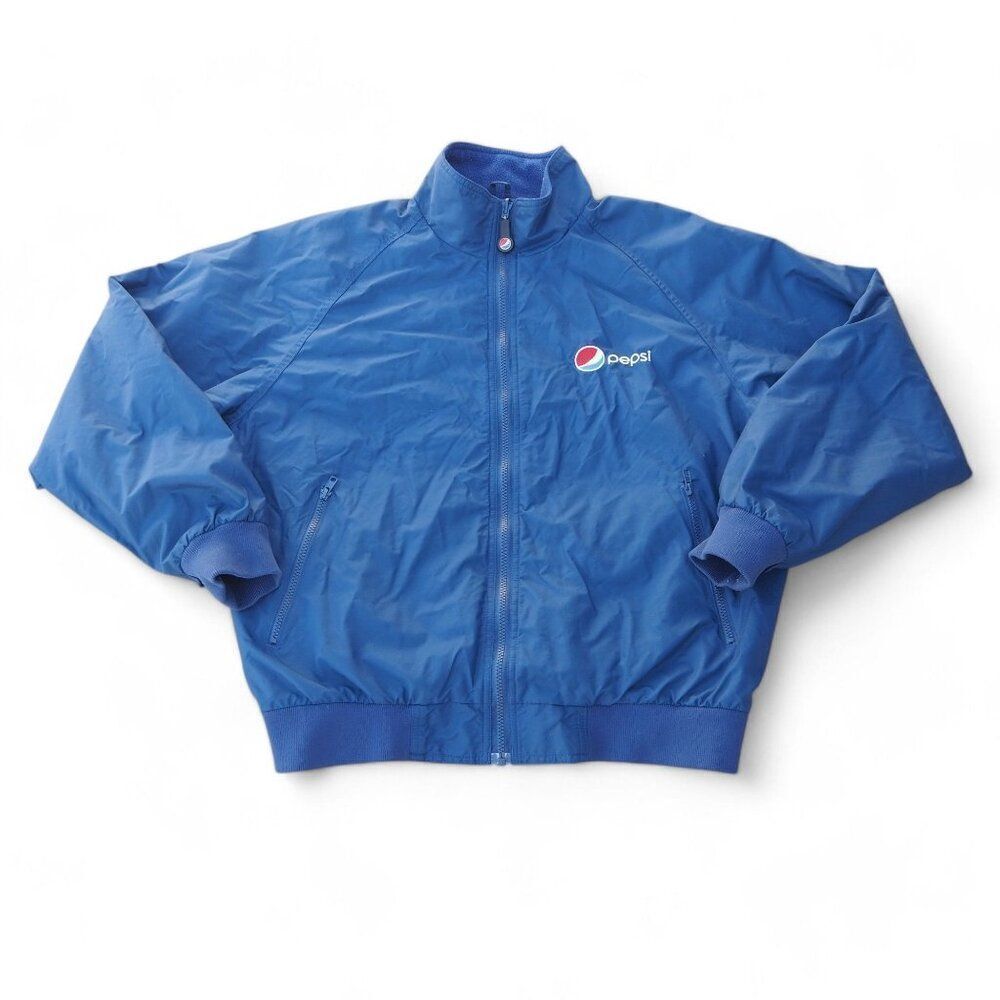Aramark x Pepsi Vintage Y2K Fleece Lined Embroidered Uniform Jacket Blue Men's L